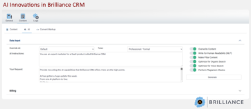 AI Innovations in Brilliance CRM